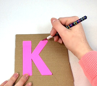 Cardboard Yarn Letter