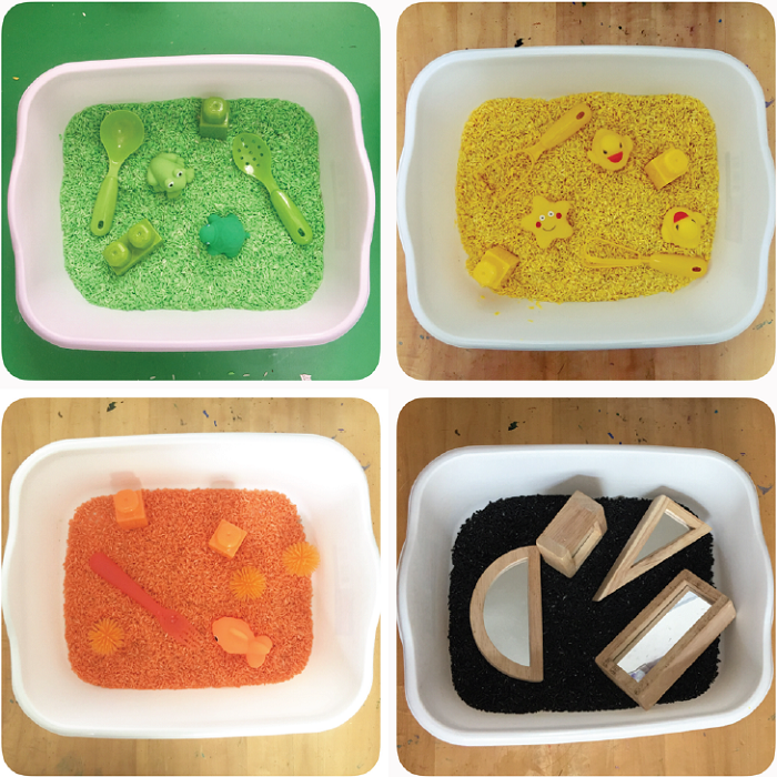How To Make Colorful Sensory Bins For Kids