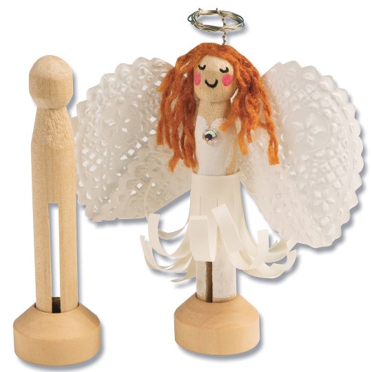 DIY Wooden Doll Pin Angel Craft