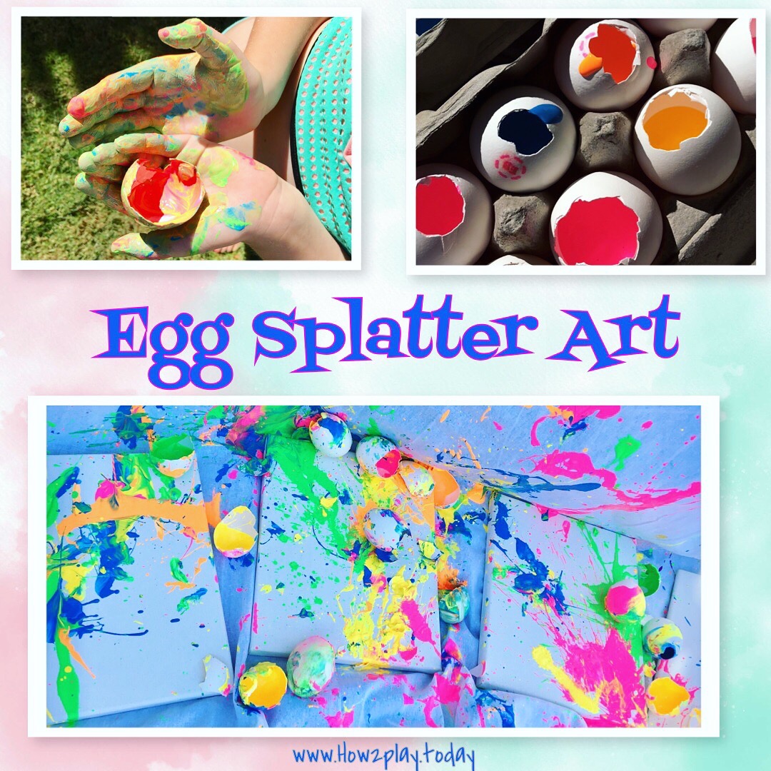 DIY Canvas Painting – Egg Splatter Art