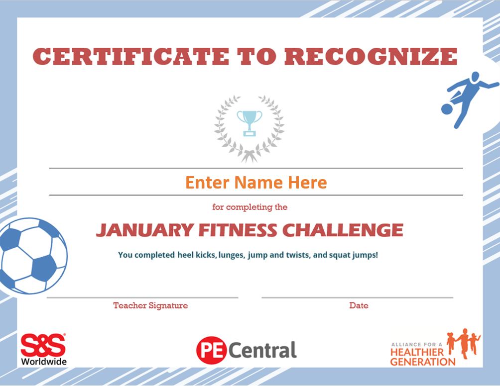 Fitness Challenge Calendar Award 2021