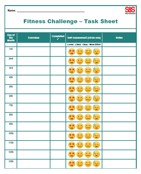 Fitness Challenge - Task Sheet