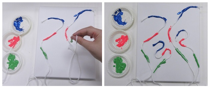 Laying of string