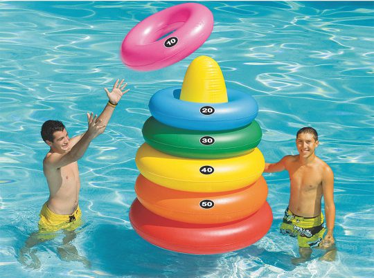 jumbo rainbow pool toss