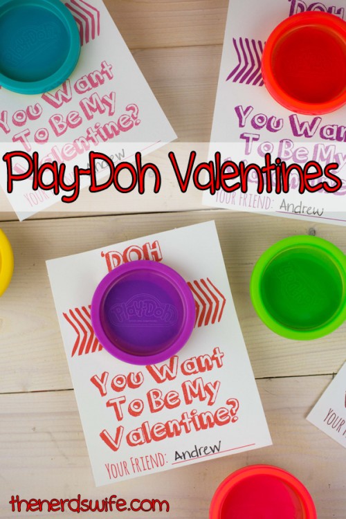 Play-Doh-Valentines cards with printable