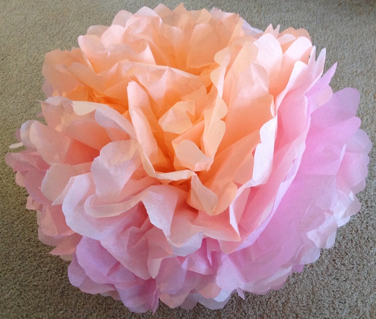 Tissue paper flower craft
