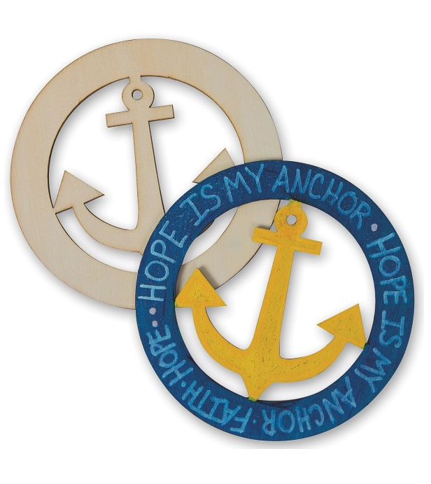 anchor themed wood craft