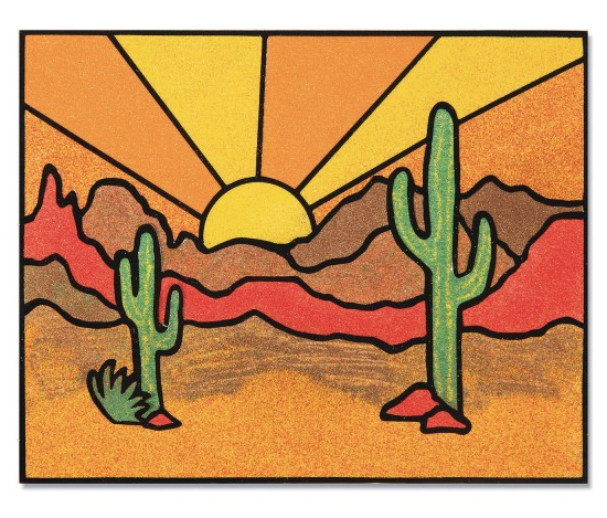 cactus sand art