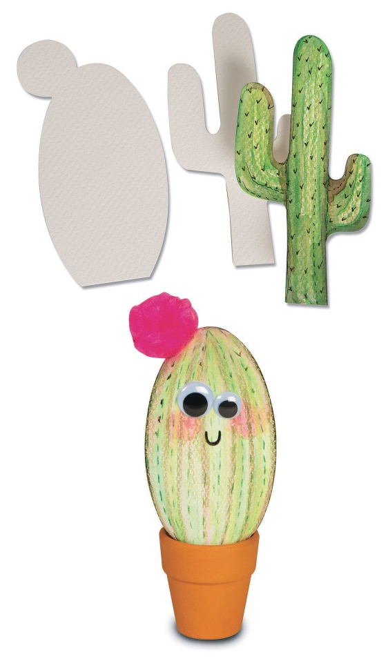 cactus watercolor shapes