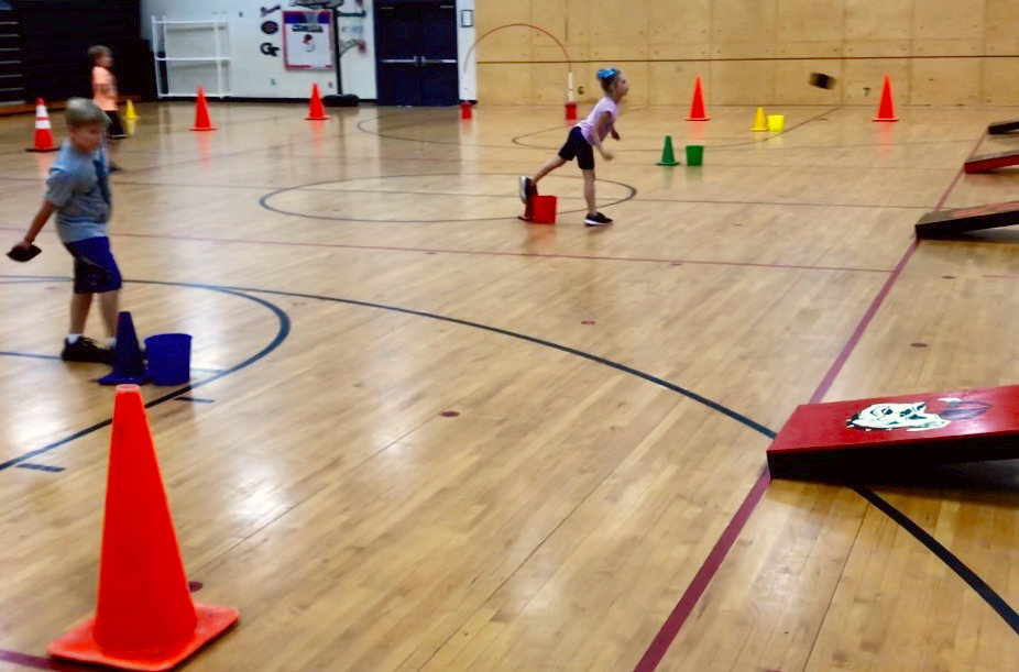 Cardio Cornhole & Stacking Cup Activity