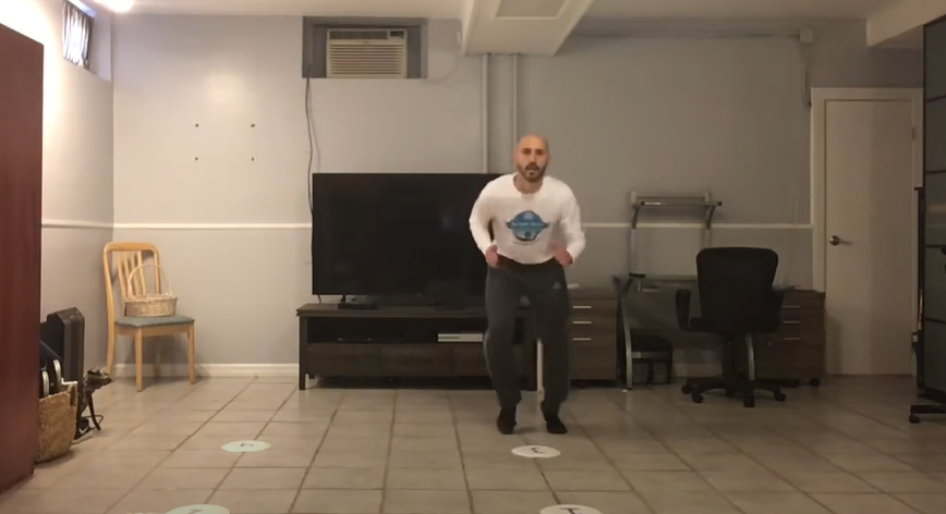Four Spot Exercise Fitness Activity For Virtual PE