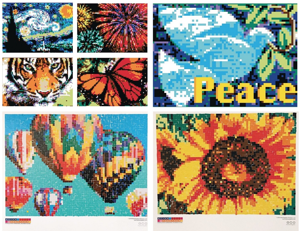 collaborative art sticker mosaic