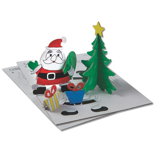 coloring santa and tree