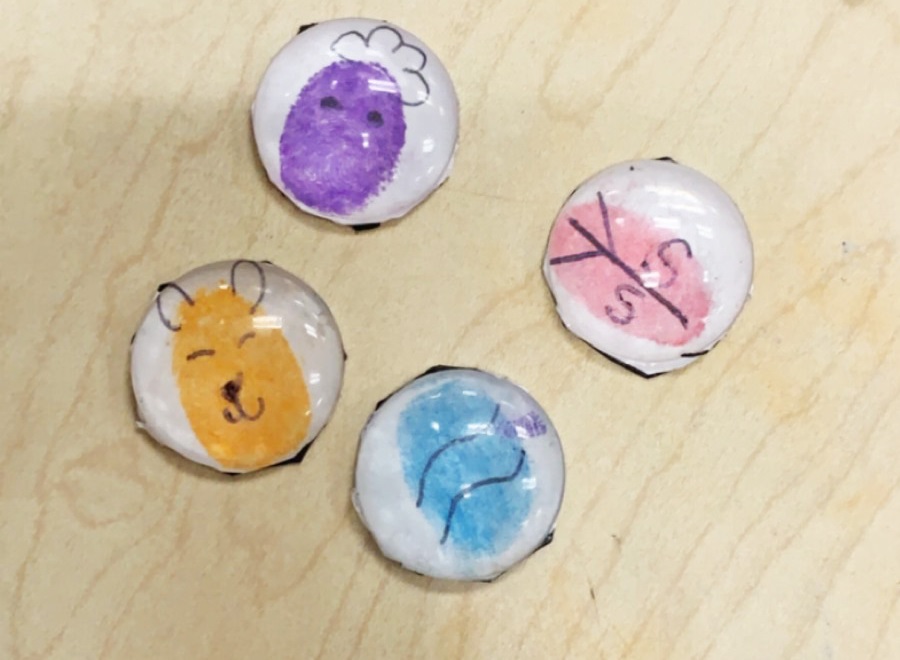 DIY Fingerprint Magnet Craft For Kids