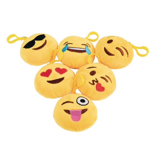 emoji plush clips