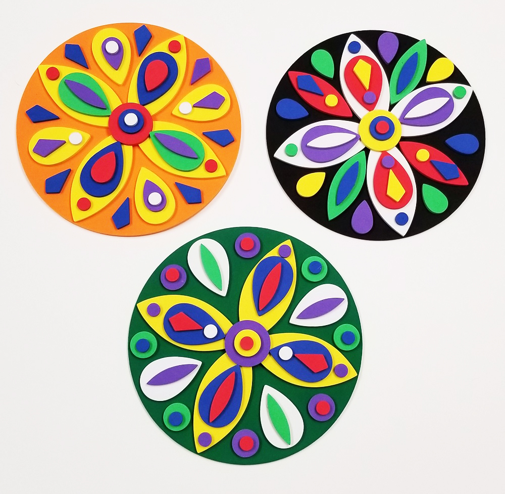 Foam Mosaic Mandalas Craft Kit