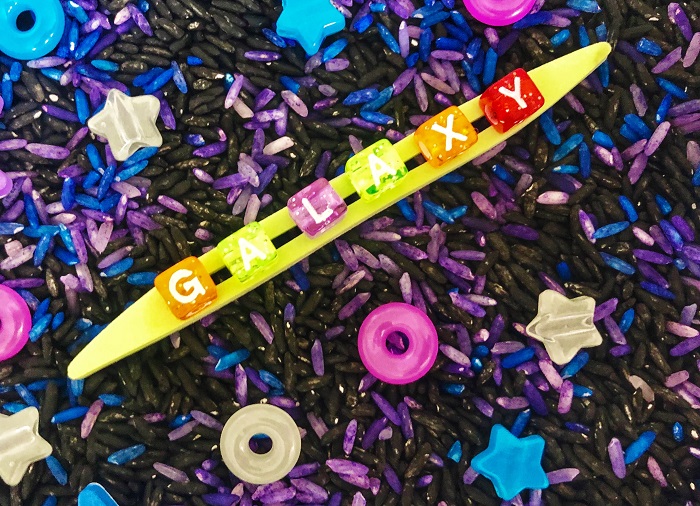 galaxy sensory bin