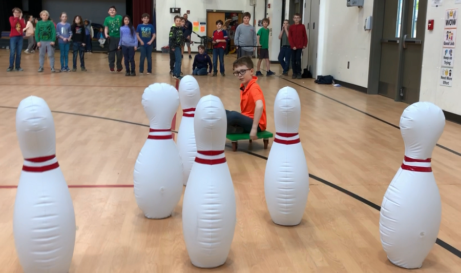 Human Bowling Activity for Physical Education