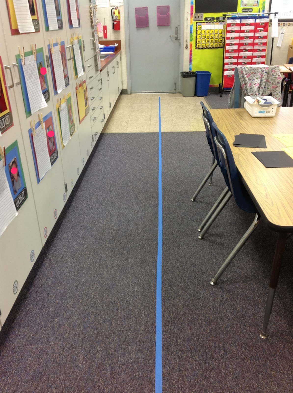 floor tape classroom carpte