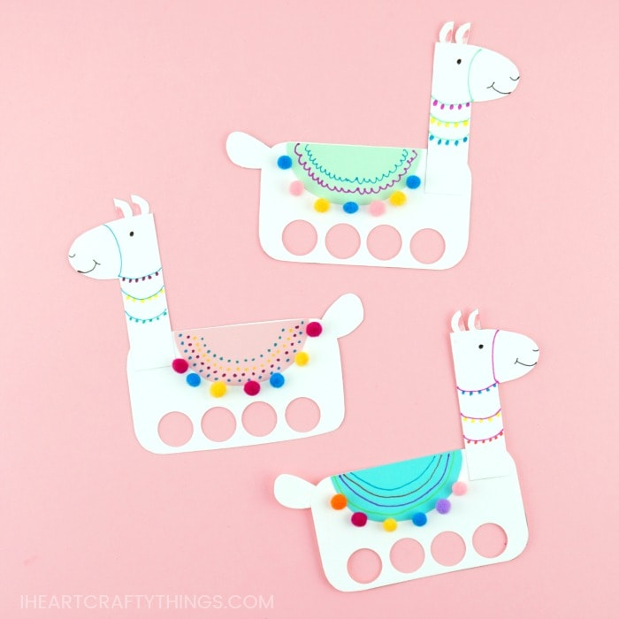 llama finger puppets