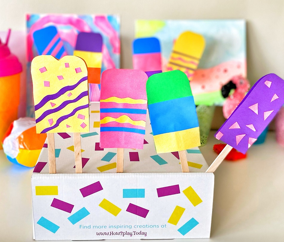 DIY Paper Popsicle Craft For Kids