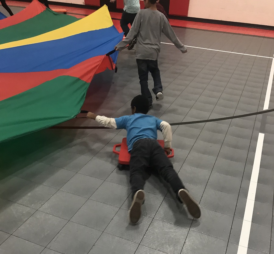 Parachute Surfing with Scooters Activity
