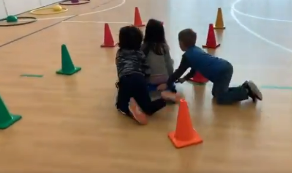 partner pull cones pe lesson