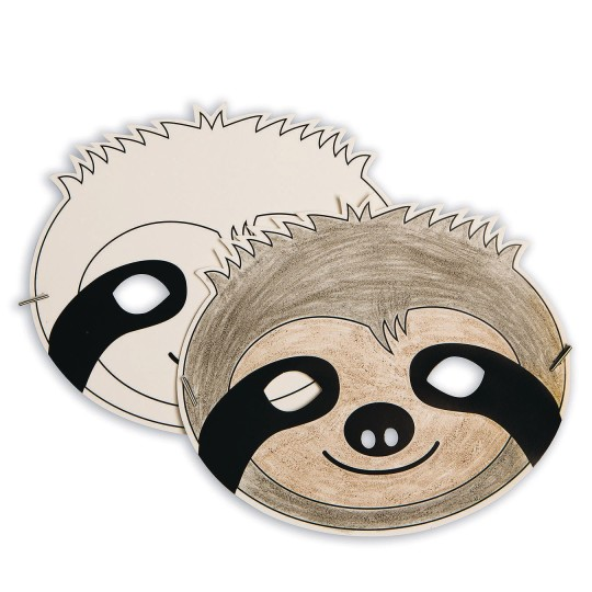 sloth half mask zoo