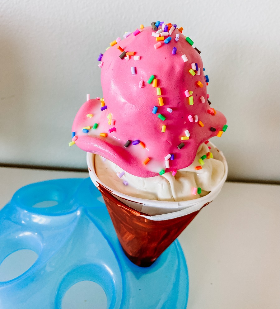 DIY Ice Cream Cone Clay Sculpture Craft for Kids