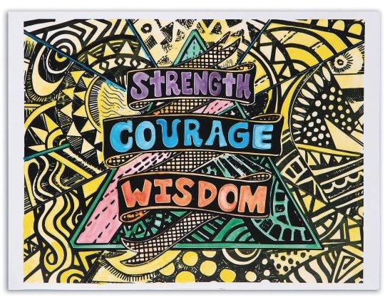 strength watercolor art