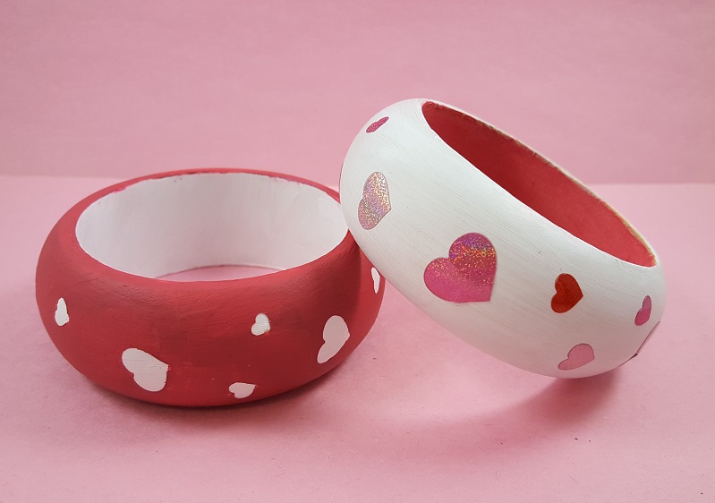 valentines day heart crafts bracelet