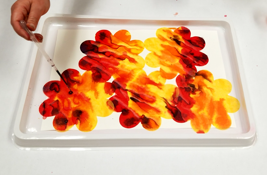diffusing paper flowers