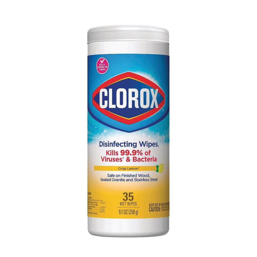 Clorox Disinfecting Wipes BleachFree Cleaning Wipes  Crisp Lemon 35 Count