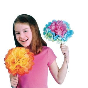 Buy Jumbo Tissue Flower Craft Kit (Pack of 84) at S&S Worldwide