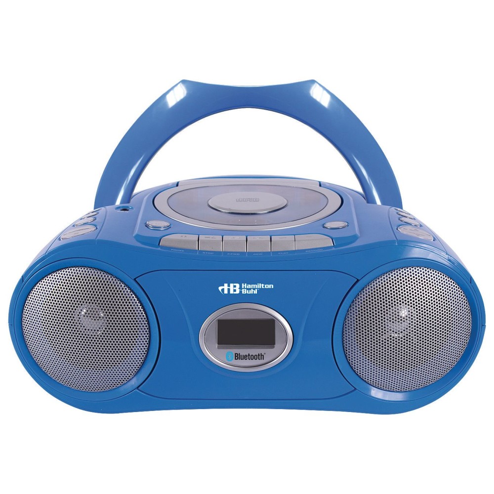 A portable stereo boombox photographed for a US retailer listing in September 2026