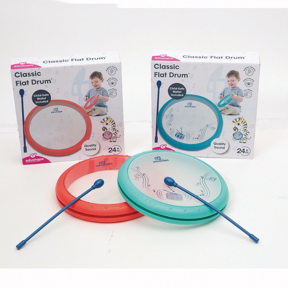 Edushape® Flat Hand Drum Set, 6"