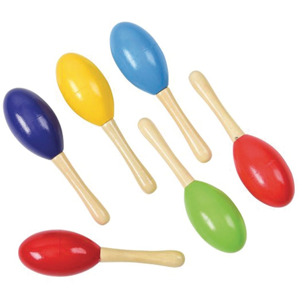 Mini Wooden Maracas (Pack of 12)