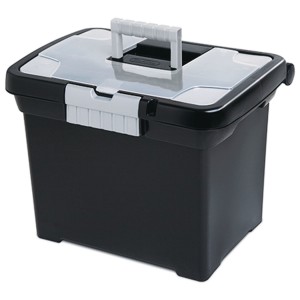 Sterilite Plastic Portable File Box - Black
