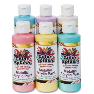 Color Splash! Metallic Acrylic Paint Assortment, 8-oz. (Set of 6)