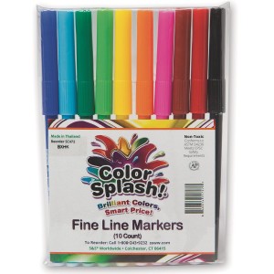 Buy Color Splash!® Fine Line Markers (Pack of 10) at S&S Worldwide