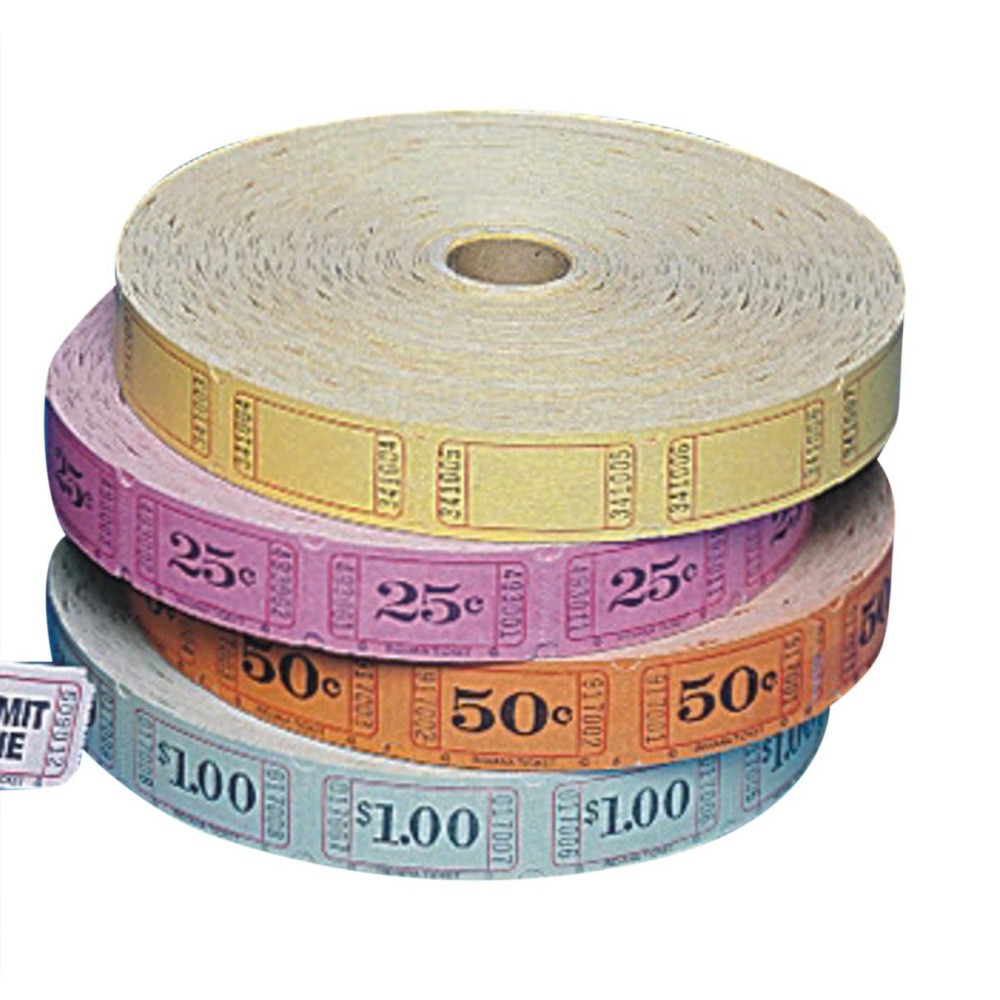 Blank Tickets  Assorted Colors