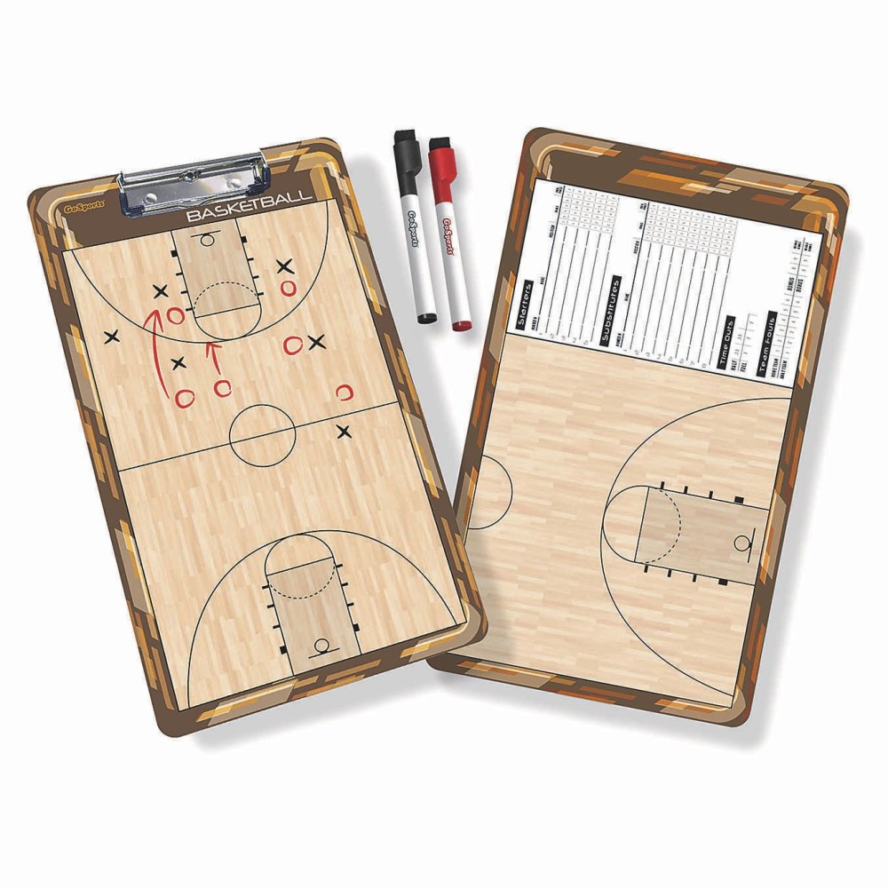 GoSports Premium 2 Sided Dry Erase Basketball Coaches Board