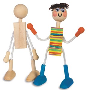 Buy Unfinished Posable Wood Dolls (Pack of 6) at S&S Worldwide
